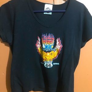 Fire and ice cropped t. Black. Worn only two times